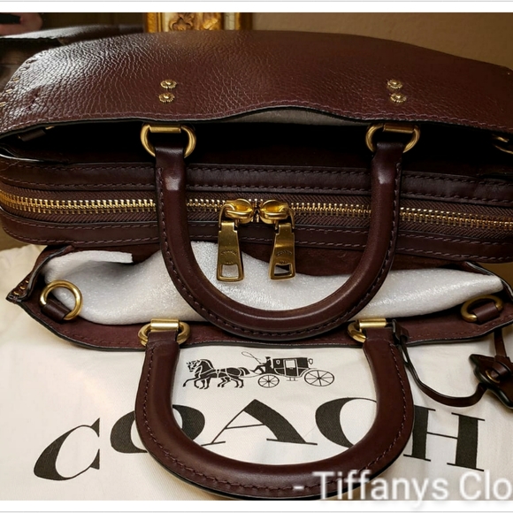 Coach 💋 1941 Rogue 30 31 Border Rivet Tea Rose - Picture 5 of 10